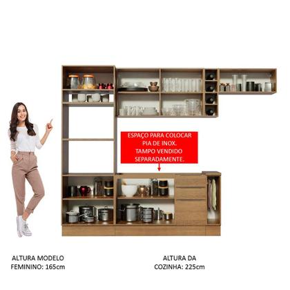 Imagem de Cozinha Completa Madesa Stella 290002 com Armário e Balcão