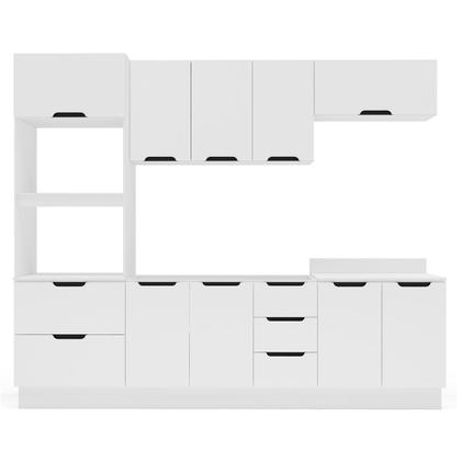 Imagem de Cozinha Completa Meena 10 Portas 4 Gavetas 40250061 Branco - Politorno