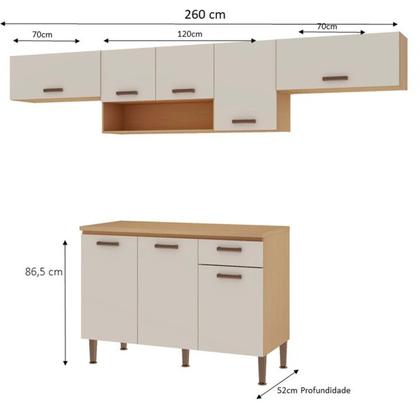 Imagem de Cozinha Completa Modulada 4 Peças 100% Mdf