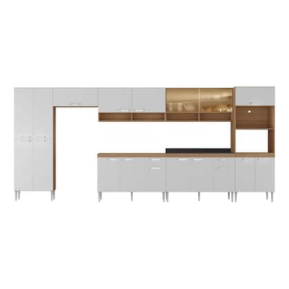 Imagem de Cozinha Completa Modulada 7 Pçs com Armário e Balcão de Pia Paris Multimóveis MP2226