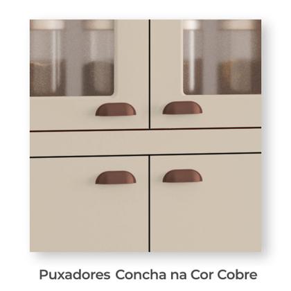 Imagem de Cozinha Completa Modulada Ágata 100% MDF com 2 Balcões 11 Portas e 6 Gavetas Tuboarte
