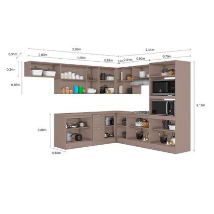 Imagem de Cozinha Completa Modulada Olivia 18 Portas 2 Gavetas