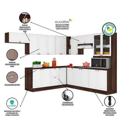 Imagem de Cozinha Completa Modulada Olivia 18 Portas 2 Gavetas
