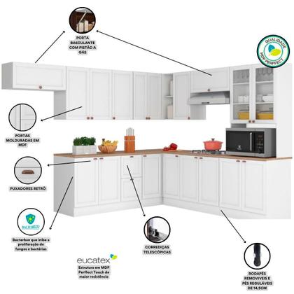 Imagem de Cozinha Completa Modulada Olivia 18 Portas 2 Gavetas