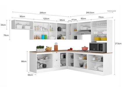 Imagem de Cozinha Completa Modulada Olivia 18 Portas 2 Gavetas