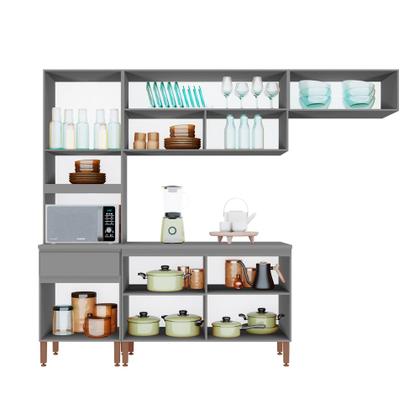 Imagem de Cozinha Completa Modulada Tuboarte Marta 100% MDF com 7 Portas e 1 Gaveta