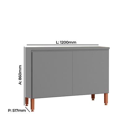 Imagem de Cozinha Completa Modulada Tuboarte Marta 100% MDF com 7 Portas e 1 Gaveta