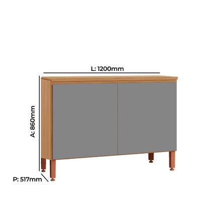 Imagem de Cozinha Completa Modulada Tuboarte Marta 100% MDF com 7 Portas e 1 Gaveta