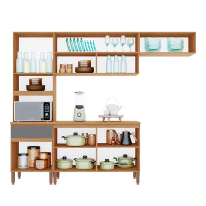 Imagem de Cozinha Completa Modulada Tuboarte Marta 100% MDF com 7 Portas e 1 Gaveta