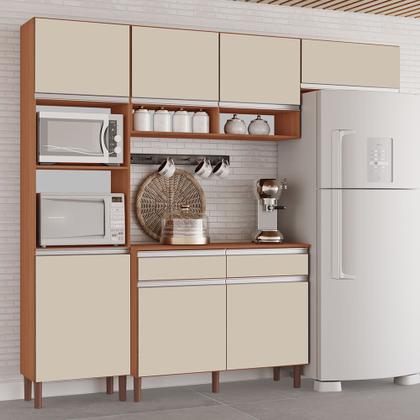 Imagem de Cozinha Completa Modulada Virginia New 100% MDF Tuboarte 7 Portas e 2 Gavetas