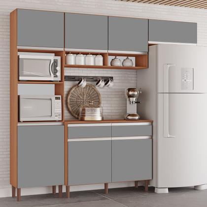 Imagem de Cozinha Completa Modulada Virginia New 100% MDF Tuboarte 7 Portas e 2 Gavetas