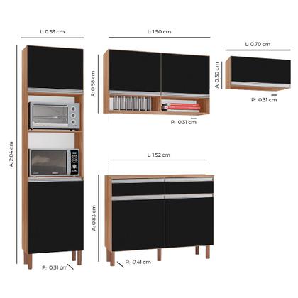 Imagem de Cozinha Completa Modulada Virginia New 100% MDF Tuboarte 7 Portas e 2 Gavetas
