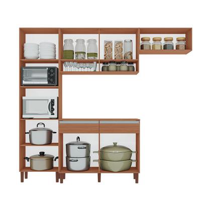 Imagem de Cozinha Completa Modulada Virginia New 100% MDF Tuboarte 7 Portas e 2 Gavetas