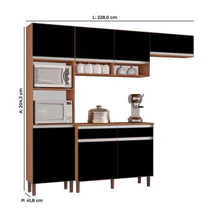 Imagem de Cozinha Completa Modulada Virginia New 100% MDF Tuboarte 7 Portas e 2 Gavetas
