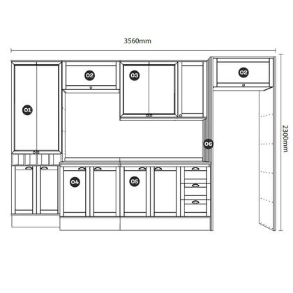 Imagem de Cozinha Completa Modulável Estilo Provençal c/ Cristaleira