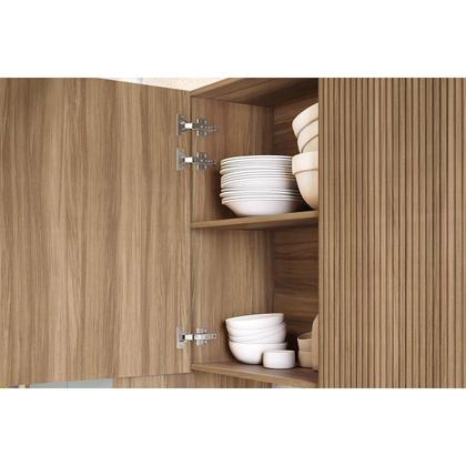 Imagem de Cozinha Completa Rainha 6 Peças (4Aéreos+2Balcões) C6P88 Nature/Branco - Nesher