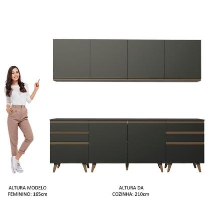 Imagem de Cozinha Completa Reims 240002 Com Armário E Balcão Preto