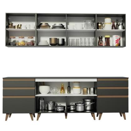 Imagem de Cozinha Completa Reims 240002 Com Armário E Balcão Preto