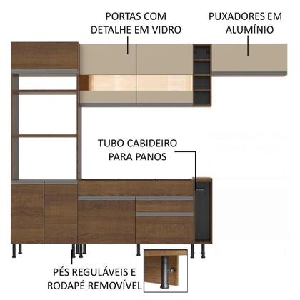 Imagem de Cozinha Completa Vicenza com Armário e Balcão + Tampo Madesa