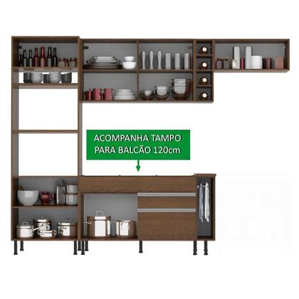 Imagem de Cozinha Completa Vicenza com Armário e Balcão + Tampo Madesa