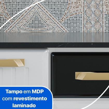 Imagem de Cozinha de Aço Compacta 4 Peças 12 Portas 1 Gaveta Diamante Telasul