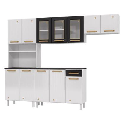 Imagem de Cozinha de Aço Compacta 4 Peças 12 Portas 1 Gaveta Diamante