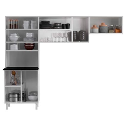 Imagem de Cozinha de Aço Compacta Telasul Mirage 3 Peças Branco/Preto