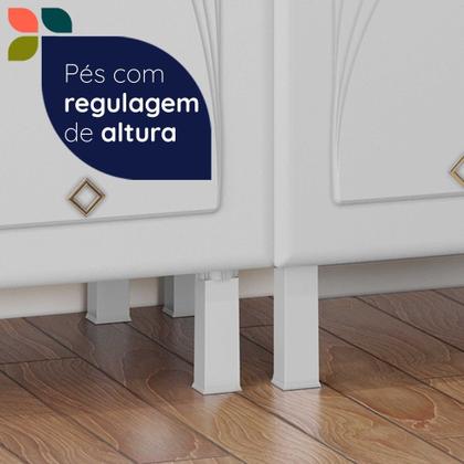 Imagem de Cozinha de Aço Completa C/ Kit para Micro-Ondas Telasul Star C/ Vidro 4 Peça Branco - Telasul