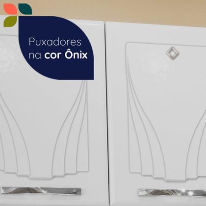 Imagem de Cozinha de Aço Completa C/ Kit para Micro-Ondas Telasul Star C/ Vidro 4 Peça Branco - Telasul