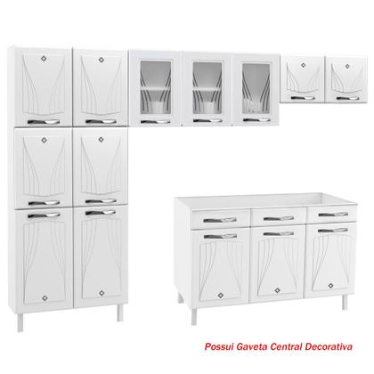 Imagem de Cozinha de Aço Completa Star New 14 Portas 2 Gavetas Branco - Telasul