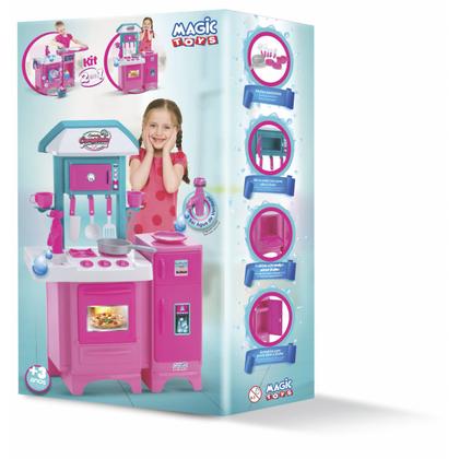 Imagem de Cozinha e Lavanderia Infantil Completa Sai Água - Magic Toys