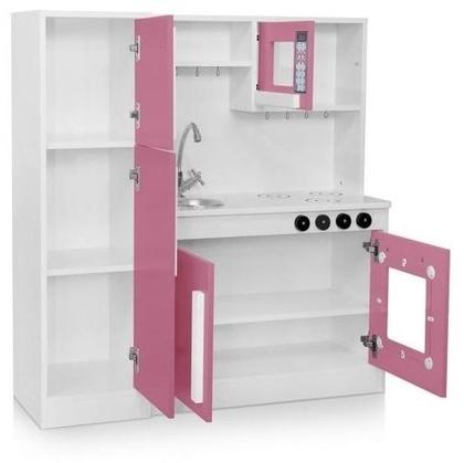 Imagem de Cozinha Infantil Branco E Rosa Completa Com Geladeira Encanto