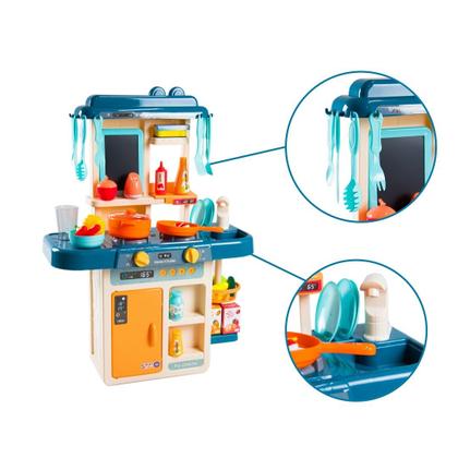 Imagem de Cozinha Infantil Brinquedo Com Água Luz Som Fumaça 42 Peças