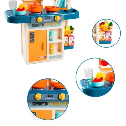 Imagem de Cozinha Infantil Brinquedo Com Água Luz Som Fumaça 42 Peças
