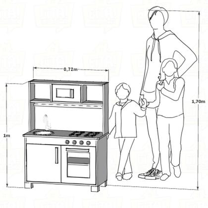 Imagem de Cozinha Infantil com Pia Fogão e Microondas Rosa 2