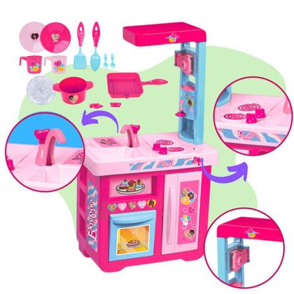 Imagem de Cozinha Infantil Completa Barbie 14 Acessorios