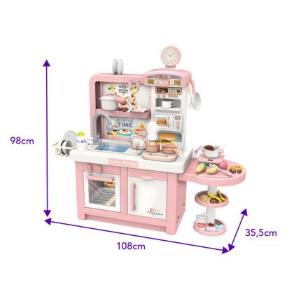 Imagem de Cozinha Infantil Completa Forno e Fogão Grande Interativa Com Efeitos Master Cook Rosa Replay Kids 
