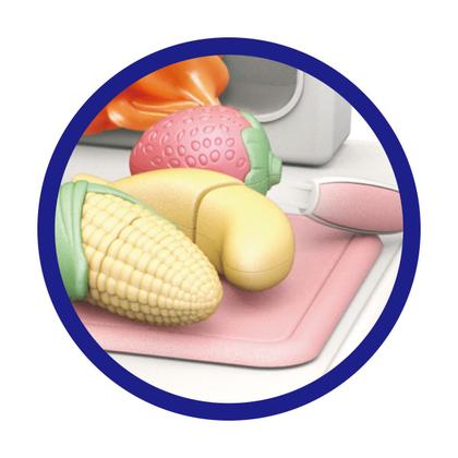 Imagem de Cozinha Infantil Completa Forno e Fogão Grande Interativa Com Efeitos Master Cook Rosa Replay Kids 