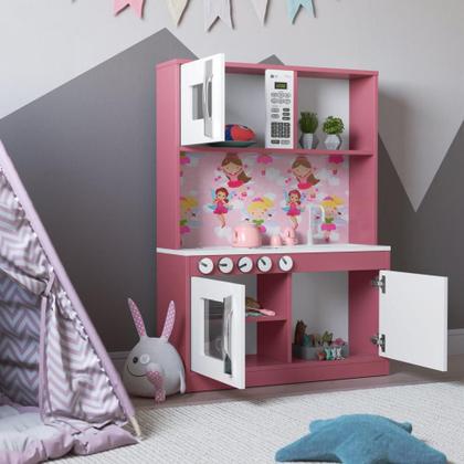 Imagem de Cozinha Infantil Diana Em Mdf Branco/Rosa - Ofertamo