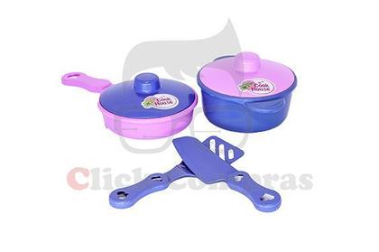Imagem de Cozinha Infantil Eletro e Jogo de Panelinhas e Forminha 16pç