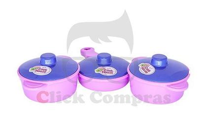 Imagem de Cozinha Infantil Eletro e Jogo de Panelinhas e Forminha 16pç