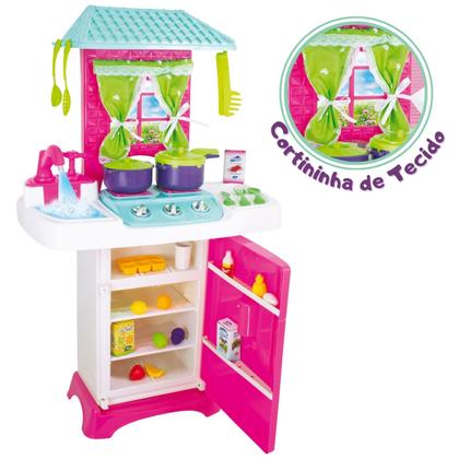 Imagem de Cozinha Infantil Fantástica com Geladeira e Acessórios Torneirinha sai Água
