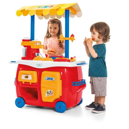 Imagem de Cozinha Infantil Lanchonete Completa Barraquinha Educativa Faz De Conta Com Comidinhas E Acessórios