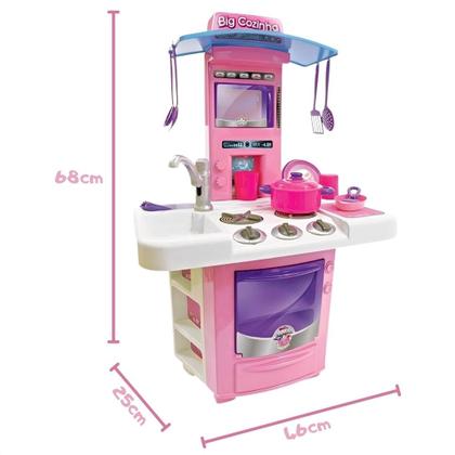 Cozinha Infantil Menina Completa Pia Fogão Forno Sai Água - Big Star Imagem de Cozinha Infantil Menina Completa Pia Fogão Forno Sai Água