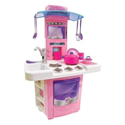 Cozinha Infantil Menina Completa Pia Fogão Forno Sai Água - Big Star Imagem de Cozinha Infantil Menina Completa Pia Fogão Forno Sai Água