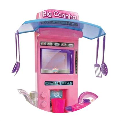 Cozinha Infantil Menina Completa Pia Fogão Forno Sai Água - Big Star Imagem de Cozinha Infantil Menina Completa Pia Fogão Forno Sai Água