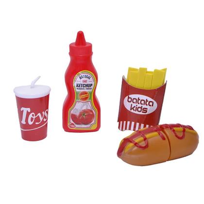 Imagem de Cozinha Infantil Princesa Menina Branco Mercadinho 51pç