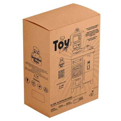 Imagem de Cozinha Infantil Rosa Bancada Completa Toy Chef Com Panelinha Sai Água Micro-ondas E Fogão