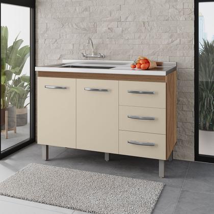 Imagem de Cozinha Íris Completa com Balcão Rosa e Cooktop 4 Bocas MB1 300cm