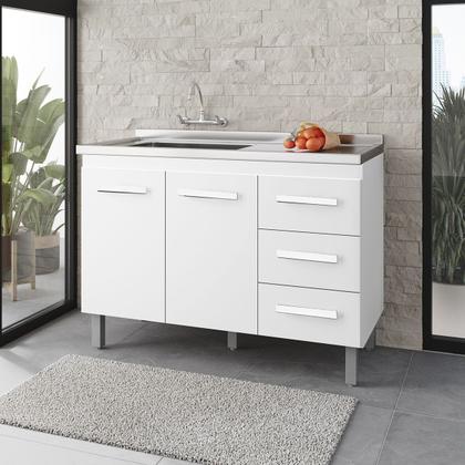 Imagem de Cozinha Íris Completa com Balcão Rosa e Cooktop 4 Bocas MB1 300cm